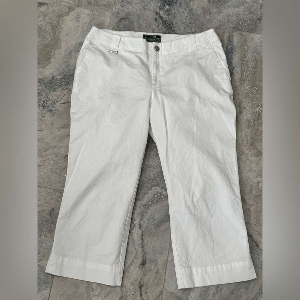 Lauren Ralph Lauren White Cropped Pants